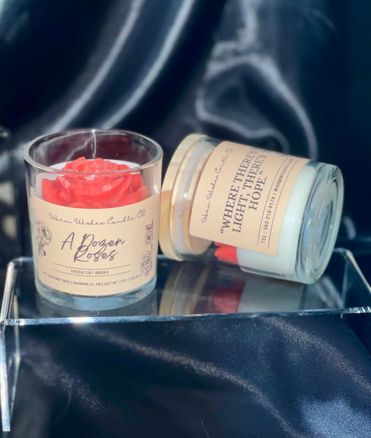 A Dozen Roses Candle